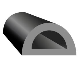 Custom D Profile Rubber Tubing | D Shaped Rubber Moldings